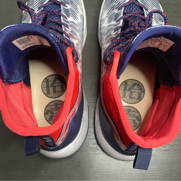 Li-Ning YuShuai 11 Evan Turner Red, White, Blue Men's Basketball Shoe US Size 12 - Picture 9 of 12